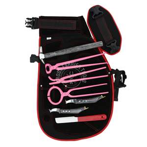 Kit de Herraje y Recorte de Cascos para Caballos con Delantal de Cuero Vacuno para Herrador, Múltiples Bolsillos, Alicates, Herramienta para Medir Cascos, Probador de Cascos y Cuchillo con Anillo de Latón - Product Image 1