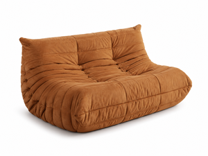 โซฟาสไตล์โตโก 2 ที่นั่ง แบบ Loveseat หุ้มผ้าแบบ Tufted Quilted โครงแบบไร้กรอบ ดีไซน์ทันสมัย สำหรับห้องนั่งเล่นหรืออพาร์ทเมนต์ - Product Image 2
