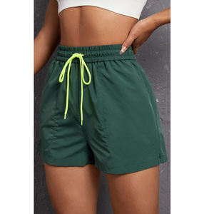 Venta al por mayor Mujeres Fitness Yoga Shorts Gimnasio Entrenamiento Yoga Mujeres Cintura Alta transpirable Deportes Running Shorts - Product Image 5