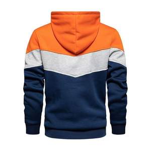 Proveedor directo Costura Bloque de color Letras impresas Jersey Sudaderas con capucha de manga larga Sudadera con capucha personalizada Sudadera para hombre - Product Image 4