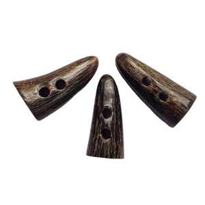 ROYAL ARTISAN TG-02 Fermoir à bascule en corne de buffle polie à la main, écologique, 2 trous, logo gravé personnalisé, accessoires vestimentaires - Product Image 3