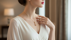 Colgante de Oro de 14K con Diamantes y Motivo Floral Clásico Natural para Mujer - Product Image 6