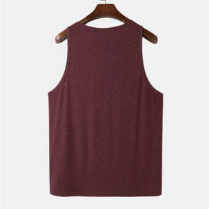 เสื้อกล้ามผู้ชายสำหรับฤดูร้อน ระบายอากาศได้ดี ผ้าฝ้าย 100% รับสั่งทำตามขนาด พร้อมสกรีนโลโก้แบรนด์ของคุณเอง - Product Image 2