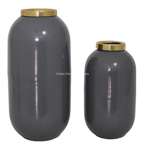 Modern Coastal Design Iron Tabletop <b>Vase</b> Size M IHA Brand Model IHAT253 Weddings Events Home Decor Wholesale Bulk Quantity - Product Image 6