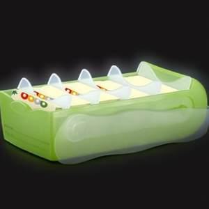 Green Translucent Polypropylene A7 Landscape Card <b>Box</b> 900 Cards 5 Support Plates 12.1 X 8.5 X 24.6 Cm - Product Image 3