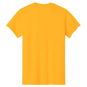 Short Sleeve O-Neck T-<b>Shirt</b> 100% Cotton Puff Printing Front Street Style Loose Fit Color <b>Gold</b> Unisex - Product Image 2