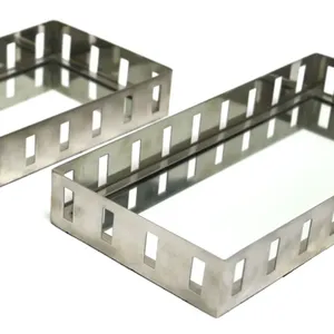 Plateau long en acier inoxydable argenté nordique ensemble de 2 plateaux de service de restaurant de cuisine écologique pour la décoration intérieure stockage en gros - Product Image 2