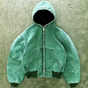 Sudadera con Capucha Personalizada para Hombre, 100% Algodón, 330/430 g/m², Lavada con Ácido, con Cierre, Estilo Urbano, Ecológica, con Logotipo Personalizado para Invierno - Product Image 2