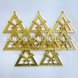 BIJOUX DE COLLIER D'OFFICIERS DE L'ARCHE ROYALE POUR DIRECTEUR DE CÉRÉMONIES-PLAQUÉ OR DE HAUTE QUALITÉ-BIJOU D'ARCHE ROYALE MAÇONNIQUE - Product Image 3