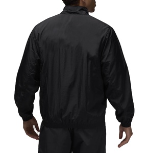 Chaqueta de entrenador para hombre, chaqueta de entrenador de fútbol con logotipo personalizado en blanco, chaqueta de entrenador de talla grande para hombre, chaqueta de entrenador de fútbol cortavientos negra lisa - Product Image 2