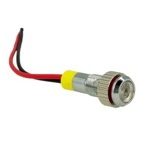 โคมไฟสกรู LED ขนาดเล็ก4ชิ้นพร้อมที่ล้างลวดไฟเตือน6V สีขาว6000K สำหรับรถมอเตอร์ไซค์โบราณ-รถยนต์และมอเตอร์ไซค์/ - Product Image 3