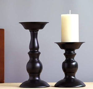 Nouveauté : Ensemble de deux bougeoirs modernes en fer forgé faits à la main pour la décoration intérieure, cadeaux d'art de Noël pour la décoration de la maison - Product Image 3