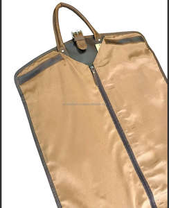 Real Handmade High Quality Full Grain Leather Brown Suit Carrier <b>Garment</b> Cover Personalized Leather Groom Present Suit Cases - Product Image 5