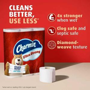 CharminUltra Strong <b>Toilet</b> Paper <b>24</b> Mega <b>Rolls</b>, 220 Sheets Per <b>Roll</b> - Product Image 2