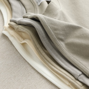 Puff Print 220 Gsm Blank Box Tee T Shirt Drop Fit <b>Crop</b> Tshirt Oversized Heavyweight 100% Cotton T-shirt <b>for</b> <b>men</b> DDP Shipping - Product Image 5