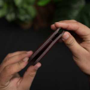 กระเป๋าสตางค์หนังแท้ WF Leathercraft No.55 Pro Classic Bifold สีเบอร์กันดี หนังวัวฟอกฝาด ทำมือ เย็บแบบฝรั่งเศส รับประกัน 5 ปี - Product Image 1