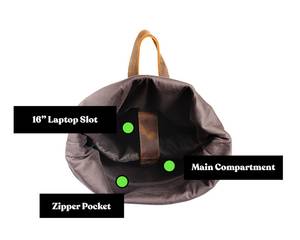 Mochila enrollable de cuero Crazy Horse para hombre, bolsa para ordenador portátil, mochila hecha a mano de viaje Vintage, 2017 - Product Image 3