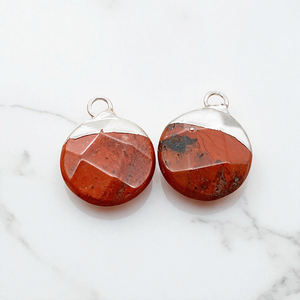 925 argent Sterling facettes Rhodochrosite pierre précieuse pendentif bricolage Style religieux plaqué or fabrication de bijoux en gros pendentif fin - Product Image 1