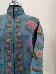 Chaqueta Suzani Exclusiva Bordada a Mano, Chaqueta Suzani de Algodón, Tela TNT, Chaqueta Suzani Bohemia para Mujer, Chaqueta Suzani Bordada SALT - Product Image 3