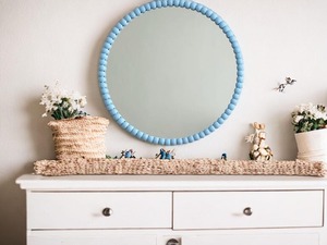 Espejo Decorativo de Pared de Lujo Moderno con Marco de Vidrio, Madreperla, MDF y Resina, por S a and S - Product Image 3