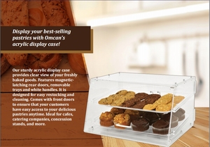 Top-Bán đa Tier <span class=keywords><strong>Acrylic</strong></span> bánh tráng miệng hiển thị trường hợp đứng rõ ràng <span class=keywords><strong>Acrylic</strong></span> Bánh Mì Bánh Showcase với cửa chốt từ - Product Image 6