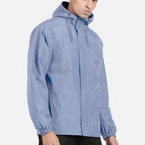 GW-1109 <b>Light</b> Weight Rain <b>Jacket</b> Custom Hooded Protected Wear Breathable Standard Plus Size <b>Men's</b> <b>Jackets</b> Wholesale Rain <b>Jackets</b> - Product Image 5