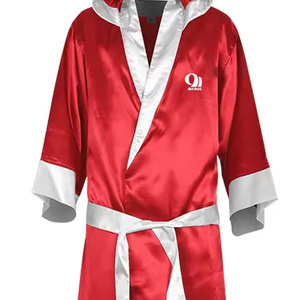 Bata de Boxeo Unisex de Color Sólido con Logotipo Personalizado 2025, Bata de Kick Boxing de Poliéster/Algodón de Alta Calidad de Secado Rápido a un Precio Razonable - Product Image 6
