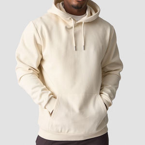 Sweatshirts à capuche d'hiver pour hommes 100% coton décontracté mode manches régulières col à capuche solide fabrication en gros - Product Image 2