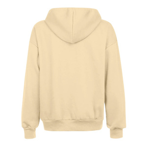 Sweat à capuche long zippé pour femme, coupe personnalisée OEM, avec badge et logo frontal, en tissu polaire, style streetwear - Product Image 3