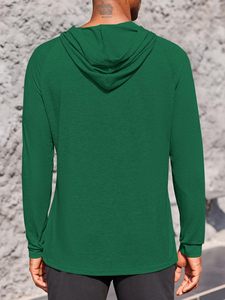 Sudadera Deportiva de Compresión para Hombre, Corte Regular, para Entrenamiento, con Capucha, Personalizable con Logotipo OEM, Lisa, para Gimnasio, Transpirable - Product Image 3