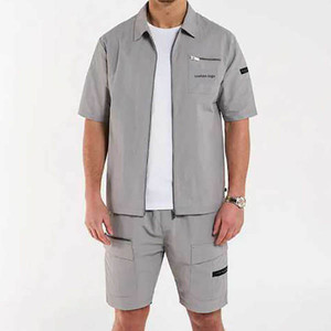 Conjunto Cortavientos para Hombre, Ofrece Comodidad Transpirable, Chaqueta Resistente al Viento, Pantalones Elásticos Ligeros, 100% Poliéster - Product Image 1