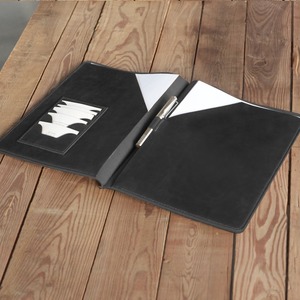 A5 Kích thước tập tin thư mục da Bìa A5 danh mục đầu tư chất kết dính với từ khóa Clip tập tin Lap-0029 - Product Image 3