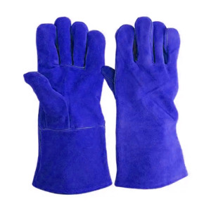 Gants de sécurité en cuir de vachette robustes en cuir fendu anti-dérapant antistatique pour la protection des mains résistante à la chaleur d'étincelles de travail industriel - Product Image 6