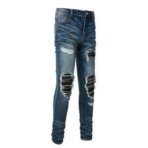 New Fashionable Regular <b>Flare</b> Washed Baggy <b>Men</b> <b>Jeans</b> Casual Customized Denim Distressed 100% Cotton Heavyweight Garment Dyed - Product Image 2