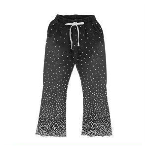 <span class=keywords><strong>Tuta</strong></span> con strass Allover felpa ampia con cappuccio e <span class=keywords><strong>pantaloni</strong></span> con fondo svasato da uomo su pietre preziose 100% tute di cotone OEM - Product Image 3