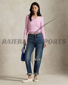 เสื้อสเวตเตอร์แฟชั่นลำลองสำหรับผู้หญิง คุณภาพสูงพิเศษ สำหรับฤดูหนาว คอทรงกลม ติดกระดุมด้านหน้า สีและขนาดสั่งทำได้ ผลิตจากขนสัตว์ 100% ป้องกันการเป็นขุย - Product Image 5