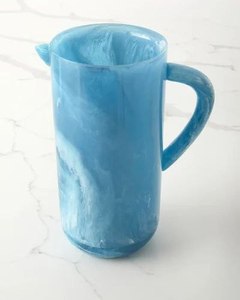 Ensemble de pichet à eau en résine écologique au design unique avec couvercle, capacité de 1,5 L, passe au lave-vaisselle, pour le thé et les boissons - Product Image 2
