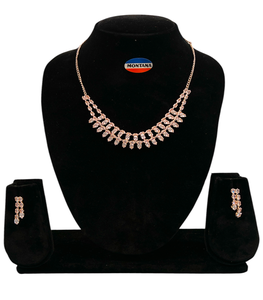 AD1007 élégant ensemble de bijoux vintage élégant collier classique et boucles d'oreilles pour les fêtes bijoux de mode traditionnels - Product Image 2