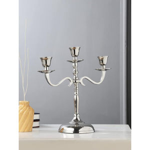 Chandeliers en Métal Élégant à 3 Bras, Bougeoirs pour Mariage, Église, Vacances, Halloween - Product Image 4