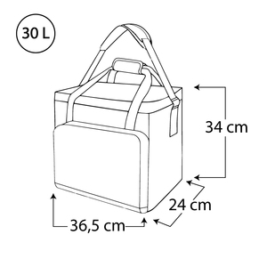 Borsa termica in tessuto PEVA isolata 30L con tracolla facile da trasportare impermeabile per il lavoro Picnic o la spiaggia - Product Image 2