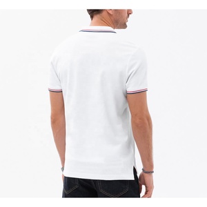 Golf de logo respirant personnalisé pour T-shirts polo pour hommes à manches courtes en coton uni 220gsm imprimé pour T-shirts polo en coton vierge - Product Image 6