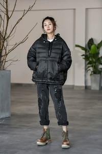 Conçu sur mesure 100% pur coton doudoune pour femmes haute qualité épaissie courte compressible chaud vêtements tissé armure - Product Image 5