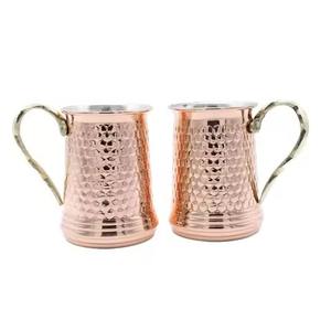 Taza de cobre artesanal con diseño contemporáneo que aporta elegancia cálida y estilo artístico a cada sorbo - Product Image 6