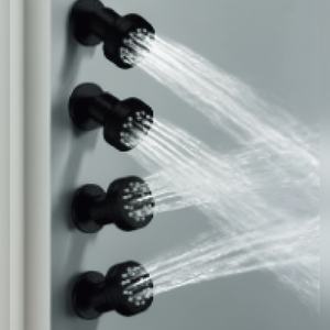 Système de douche en laiton noir mat en acier inoxydable Moderne Thermostatique Affichage numérique 5 fonctions Grossiste Fabricant Fournisseur - Product Image 3