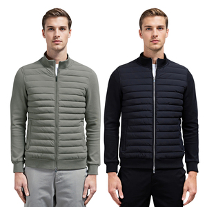 Veste légère à manches longues pour hommes, logo personnalisé, Vente en gros de vestes de survêtement de luxe en tissu rempli de coton de haute qualité - Product Image 1