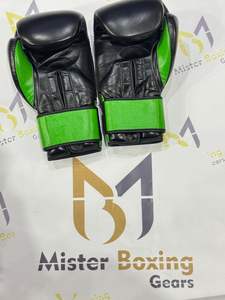 Mister Boxing Guantes de cuero genuino personalizados Equipo de entrenamiento profesional Colores y logotipo personalizables para uso en el gimnasio - Product Image 6