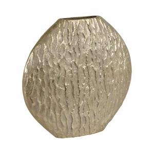 Vase en métal de déclaration avec une forme élégante unique pour la décoration intérieure de luxe et les centres de table floraux de l'Inde - Product Image 1