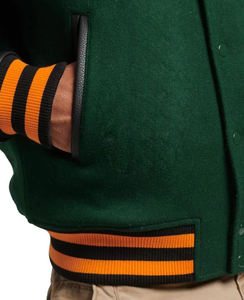 2023ขายส่งสีหนังแขนผ้าขนสัตว์ร่างกายสบายพรีเมี่ยมที่มีคุณภาพสูงของผู้ชายเย็บปักถักร้อยตัวแทนแจ็คเก็ตสำหรับผู้ชาย - Product Image 6