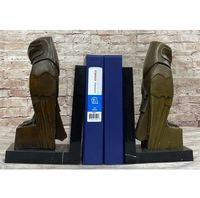 Serre-livres en métal hibou en laiton AK dans des supports de haute qualité finis antiques ensemble de 2 pour la décoration intérieure/décor de bibliothèque
