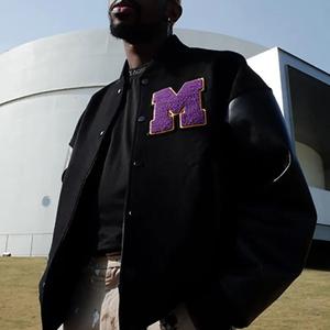 Vestes d'université personnalisées en cuir brodé chenille, vestes d'université personnalisées en gros - Product Image 3